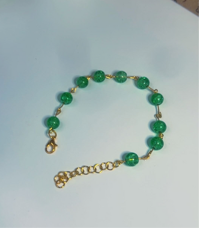 Green beaded bracelet