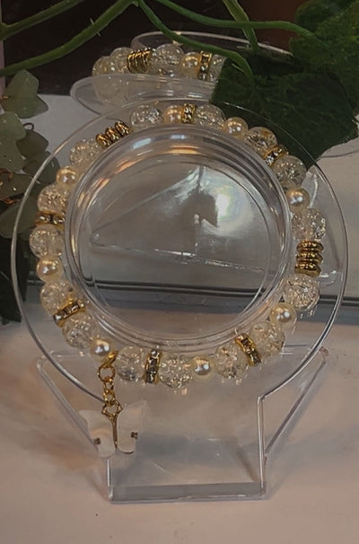 White+Gold Butterfly bracelet