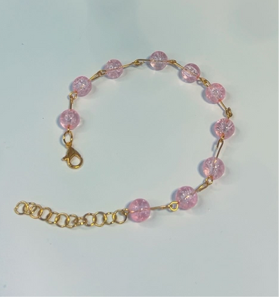 Pink beaded bracelet