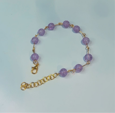 Purple beaded bracelet